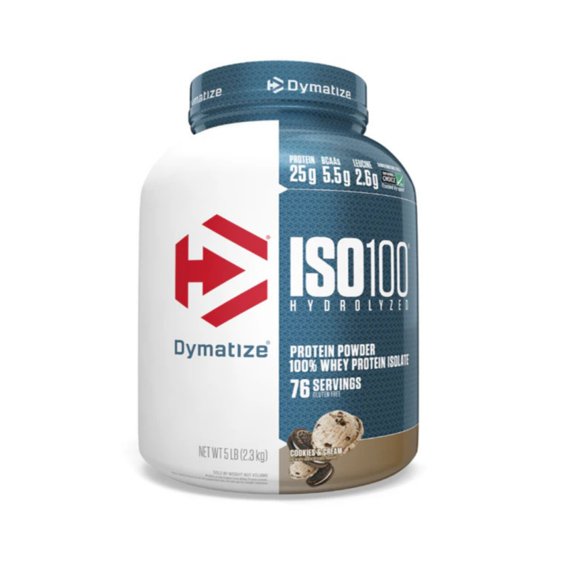 Proteína Iso 100 Dymatize Cookies And Cream 5 LB